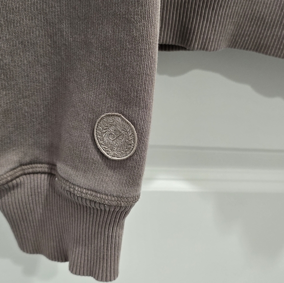 PINK Premium Fleece Half-Zip Sweatshirt Sz S Iced Coffee color - Picture 5 of 5